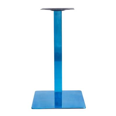 China Mid Century Dining Table Square Coffee Table Base Modern Furniture Restaurant Steel Wrought Marble Pedestal Modern Blue Base for sale