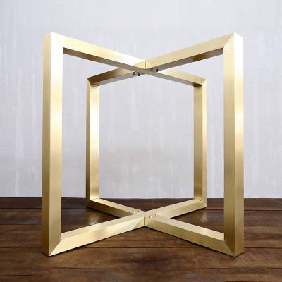 China Modern Gold Table Base For Dining Restaurant Table Top Sale Metallic Furniture Leg for sale