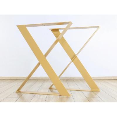 China Modern Furniture Table Legs Heavy Duty Desk Dining Desk X Shape Steel Coffee Dining Metal Table Legs Luxury Modern Gold For Table for sale