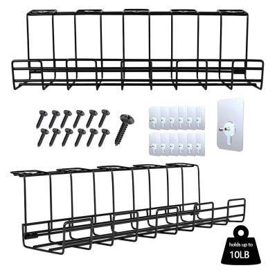 China Under Desk Cable Management Tray Cable Organize Folding Home Computer Metal Power Strip Brackets Tie To Organize Grids Under Desk Cable Management Tray for sale