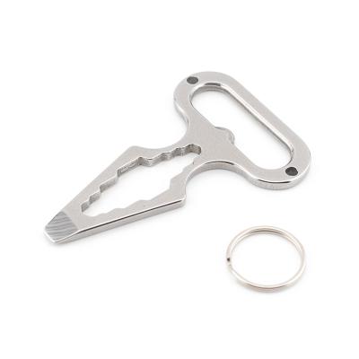 China Outdoor Camping Hiking Multi-Tool Slf-Defense Gear Bottle Opener Key Travel Outdoor Camping Key Chain for sale