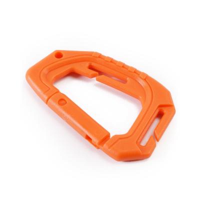 China Plastic Carabiner Clip For Outdoor Bag/Strap/D Shape Outdoor Carabiner Increasing Plastic Tactical Hook Quick Release Key Chain Hook Camping for sale