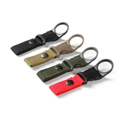 China Carabiner Buckle Outdoor Tactical Nylon Water Bottle Strap Multifunctional Portable Water Bottle Hanging Traveling Rise Outdoor Camping Mount Quick Hanging for sale