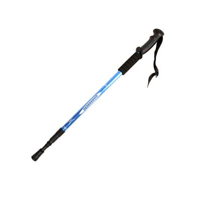 China Outdoor Camping Hiking Portable Aluminum Alloy Handle Trekking Pole 3 Section Twist Lock Adjustable Retractable Walking Stick for sale