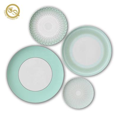 China High Grade Sustainable Dish Set Luxury Porcelain Dinnerware And Dinner Set for sale