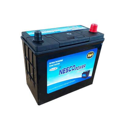 China CAR Quality 46B24 460Cca 12V 45Ah Nesco Power Car Battery Electric Car Battery Pack Automotive for sale