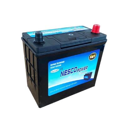 China CAR Quality 46B24 460Cca 12V 45Ah Nesco Power Car Battery Electric Car Battery Pack Automotive for sale