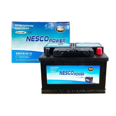 China CAR factory wholesale Nesco power 12V 75Ah 57220 electric car battery direct lead acid car battery for sale