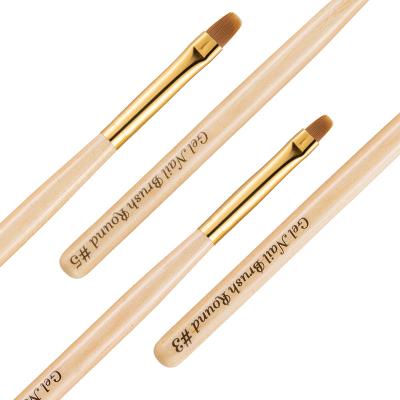 China Professional Nail Art Yaeshii Nail Set Brush With Round Tip Post Metal Wood Cover The Brush for sale