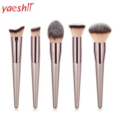 China Yaeshii Champagne Color Makeup Professional Beauty Soft Hair Makeup Brush And Makeup Brush Set for sale