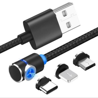 China Fast Camera Charging 90 Degree Micro Magnetic USB Can Nudge Data Cable for sale