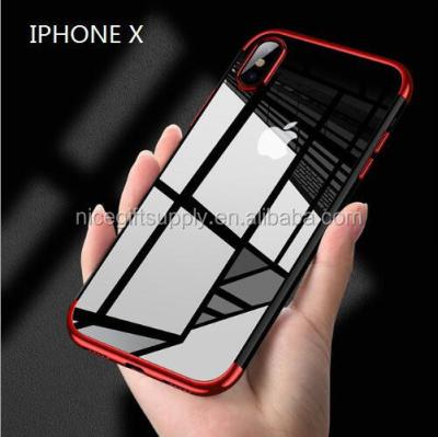 China TPU Tpu mobile case covers for iphone x plating luxury soft phone case cover for apple iphonex clear back cover for sale