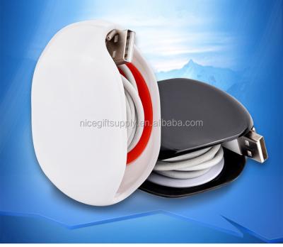 China Viable Creative Auto Cable Reel Earphone Cable Filling Storage Box for sale