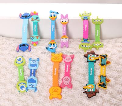 China Silicone New Cartoon Earphone Winder / Strips Fixed Hub Earphone Winder Cable Cord for sale