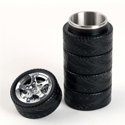 China Sustainable Environmental Stainless Steel 304 Tire Belt Mug Creative Tire Mug for sale