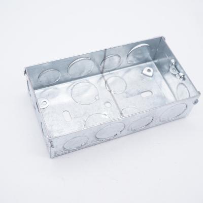 China ABS Electrical Accessories Wire Octagon Galvanized Steel 2 Square Wire Strip GI Wire Outlet Box Large Deep Junction Box for sale