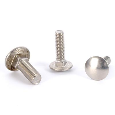 China M8 stainless steel din603 steel mushroom head round neck head square carriage bolt with hex nut stainless steel hex socket round head for sale