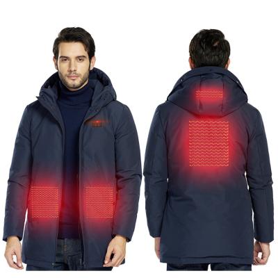 China Anti-wrinkle Men Upgraded USB Heated Lightweight Rechargeable Heating Vest Down Jacket Coat for sale