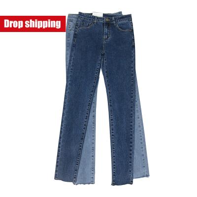 China Breathable women high waist ankle skinny jeans with elastic top. pencil pants for sale