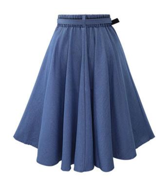 China 2020 New Summer Fashion Women Denim Breathable Trendy Trendy Denim Skirt With Belt for sale