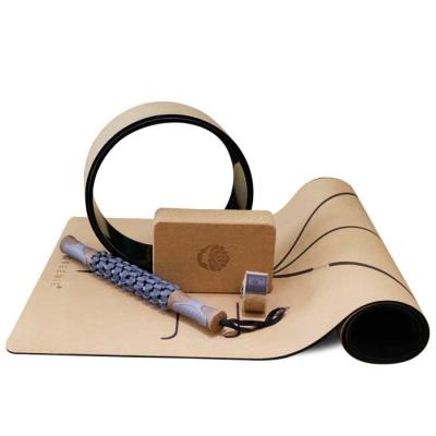 China Home Exercise Custom Natural Yoga Cork Fitness Sets TPE ABS for sale