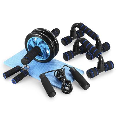 China 5 In 1 AB Wheel Roller Kit including Push UP Bar , Hand Gripper Jump Rope And Knee Pad for sale