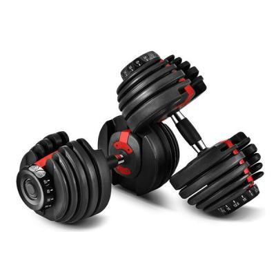 China Adjustable Dumbbell Flat 24kg Side 40kg Dumbbell Barbell Sets for sale