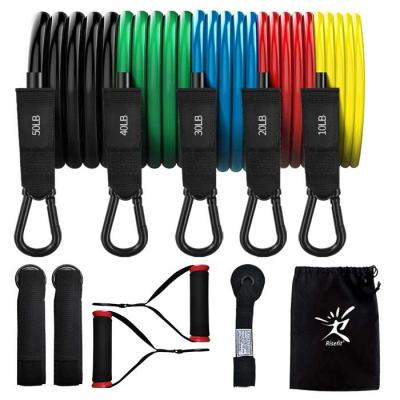 Cina Fitness Latex 11pcs Resistance Bands ,  Resistance Band Tube Pull Rope Sport Set in vendita