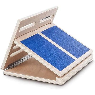 China Blue Portable Wooden Calf Stretcher Adjustable Wooden Fitness Equipment for sale