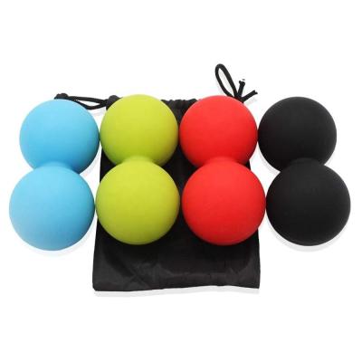 China 12.5cm Silicone Peanut Lacrosse Ball Double Ball Massage Increasing Blood Flow for sale