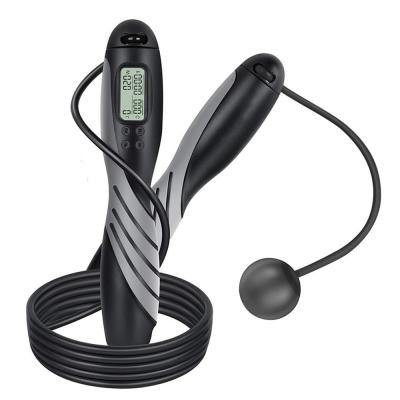 China LED Display Weighted Digital Cordless Jump Rope With Electronic Counter for sale