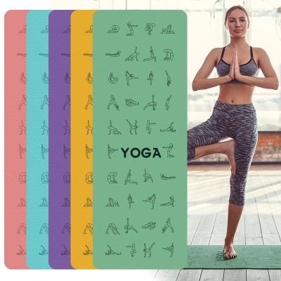 China yoga Mat Position Line For Beginner del resbalón de 1830*610*6m m EVA Yoga Pose Mat Non en venta