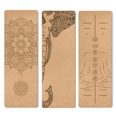 Cina Il TPE del sughero naturale ha stampato 4mm non slitta l'yoga domestica Mat With Bag di Pilates della ginnastica del cuscinetto di forma fisica in vendita