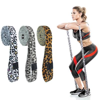 China Leopard Print Workout Exercise Booty 208cm Resistance Bands Set For Pilates Sport Crossfit  Fitness Training for sale