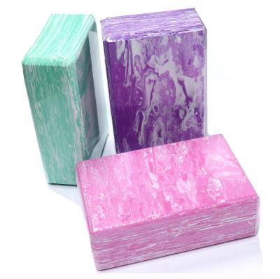 China OEM Non Slip Camouflage Marble EVAFoam Yoga Block For Body Shaping Training for sale