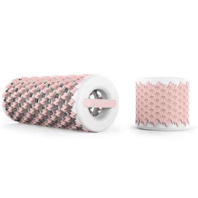 China Pink Collapsible TPE Foldable Foam Roller For Physical Therapy Exercise Deep Tissue Muscle Massage for sale