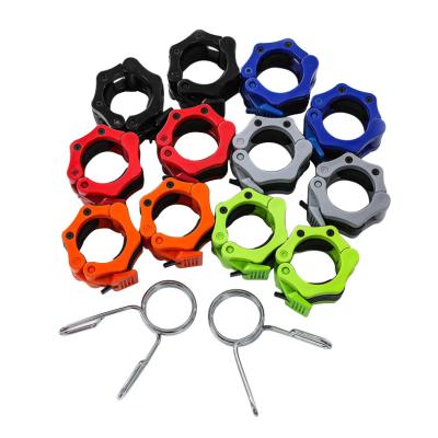 China Wholesale Plastic Olympic Barbell Clamp Collars  For Gym Fitness Bar Buckle Lock Clamp for sale