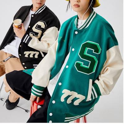 China Winter Mens Breathable Chenille Custom Embroidery Jackets Factory Wear Style Baseball Collar Unisex Bomber Jakcet for sale