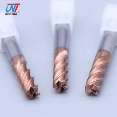 China CNC Cutting Machine Super Hard Cutter Solid Carbide Corner Radius End Mills 4 Flute for sale