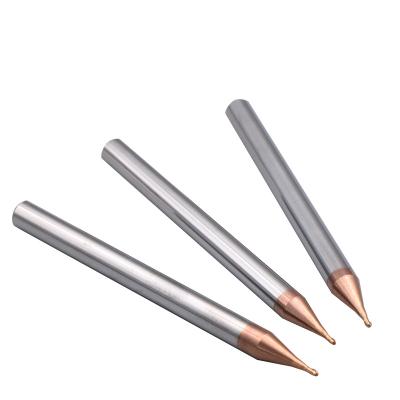 China Micro Slitter Milling Cutter Tools R0.25 R0.30 Long Neck Carbide End Mills For Metal Work Tools for sale