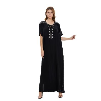 China Islamic Clothing Maxi Women Abaya Lady Robe Islamic Black Elegant Muslim Robe Women's Robe Sleepwear for sale