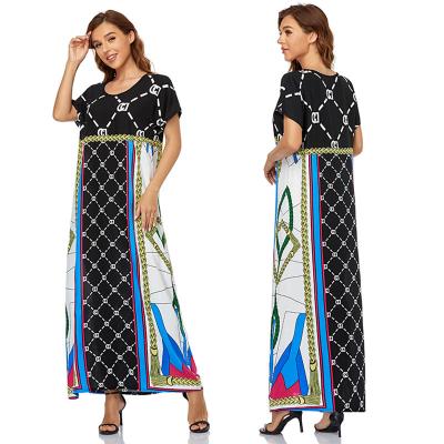 China Casual Kitenge Dress Designs For African Famous Designer Brand Clothing Summer Dress Women Pajama Islamic Kaftan Dress for sale