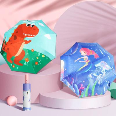 China Lovely Minimalist Unique Custom Cute Keepsake Design Customized Cheap Fold Cartoon Children Kids Umbrella for sale