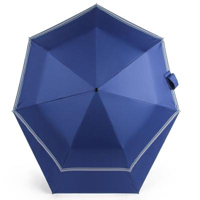 China Large Size Luxury Umbrella 3 Times UV Protected Navy Blue Special Shaped Minimalist for sale