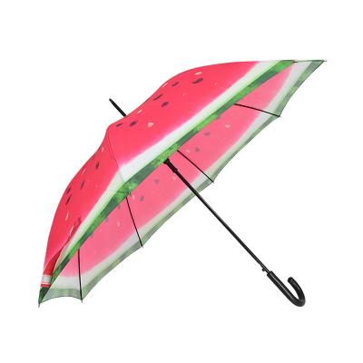 China All In 1 Watermelon Custom Printing New Product 23inch Upright Umbrella Auto Open for sale