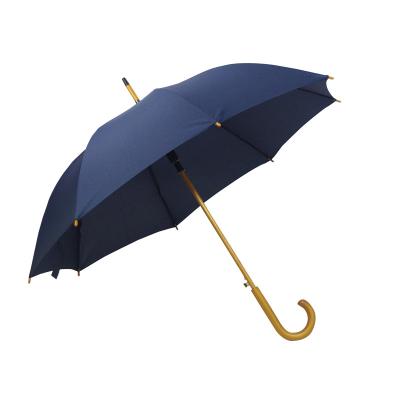 China Minimalist Classic Carved Wooden Handle Straight Umbrella for sale