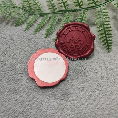 China Decoration Custom Design Self Adhesive Wax Seal Sticker Wedding Seal Wax Sticker for sale