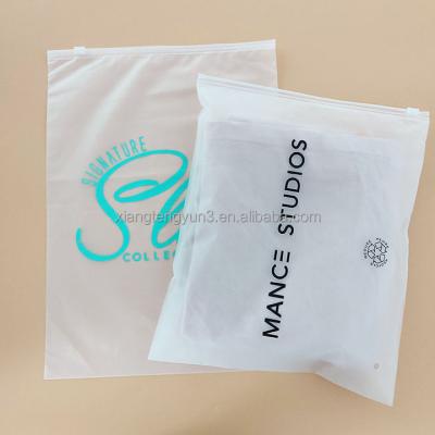 China CPE Moisture Proof Slider Ziplock Packaging Bags Matte Zipper Bag For Clothing Garment Grade Packaging for sale