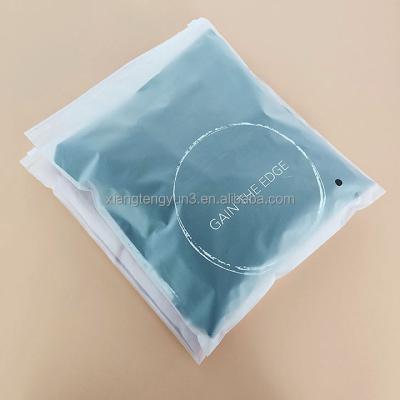 China Custom Frosted Clothes T-shirt Swimwear Plastic Packaging Zipper Bag Moisture Proof for sale