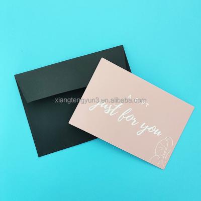 China Wholesale High Quality Rose Gold Foiling Festival Greeting /thank you/postcard/paper cards for sale